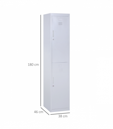 1.8m Locker Office Cabinet Storage Cold Rolled Steel  Storage Shelves Vinsetto