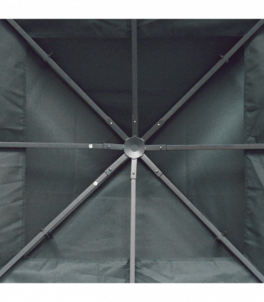 Outsunny 3(m) 2 Tier Gazebo Top Cover Replacement Canopy Roof Charcoal Grey