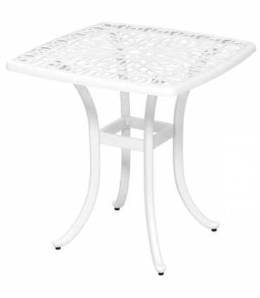 Outsunny Cast Aluminium Bistro Table with Umbrella Hole, White