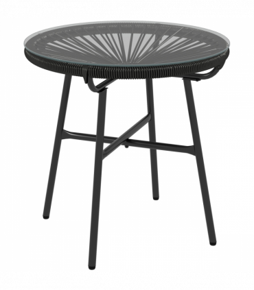 Stylish Rattan Coffee Table with Glass Top for Outdoor Living