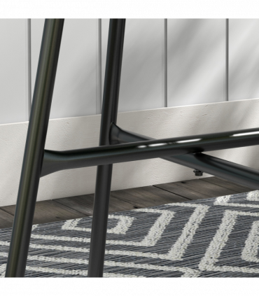 Stylish Rattan Coffee Table with Glass Top for Outdoor Living