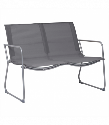 vidaXL 4 Piece Garden Lounge Set Fabric & Steel Grey