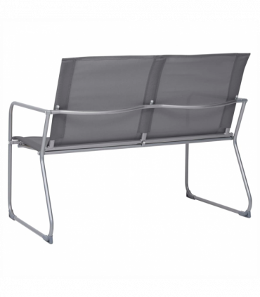 vidaXL 4 Piece Garden Lounge Set Fabric & Steel Grey