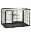 vidaXL Puppy Playpen Steel 91.5x59x61 cm