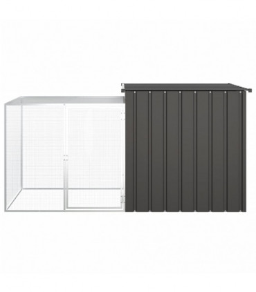 vidaXL Rabbit Cage Anthracite 200x91x100 cm Galvanised Steel