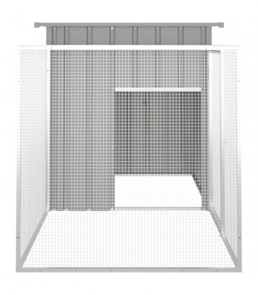 vidaXL Rabbit Cage Grey 200x91x100 cm Galvanised Steel