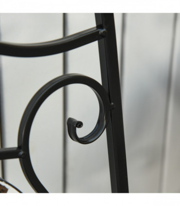 Elegant 3-Piece Bistro Set with Mosaic Design for Outdoor Spaces