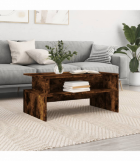 vidaXL Coffee Table Smoked Oak 90x55x42.5 cm Engineered Wood