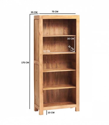 Toko Light Mango Large Open Bookcase