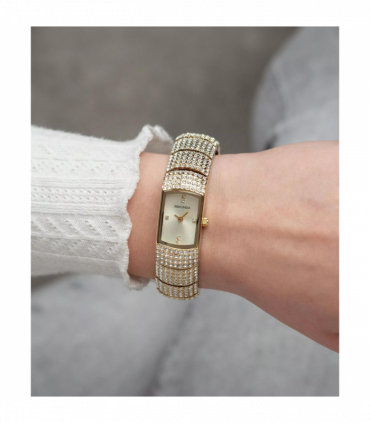 Sekonda Ladies Bling Gold Case & Alloy Bracelet with Champagne Dial Watch 40468