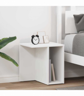 vidaXL End Table 2 pcs White 37 x 32 x 40 cm Engineered Wood