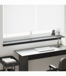 vidaXL Window Sill Black with Wood Grain 120 x 25 x 4.5 cm PVC