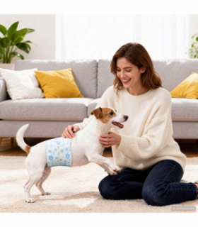 vidaXL Disposable Dog Diaper Male 30 pcs White XS