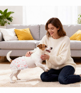 vidaXL Disposable Dog Diaper Female 30 pcs White S