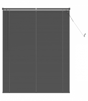 vidaXL Venetian Blind Manual Adjustable Silver Grey 150 x 120 cm PVC