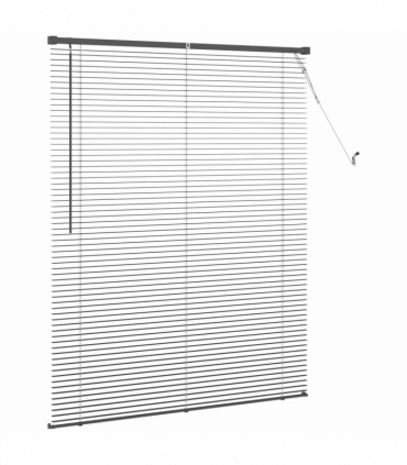 vidaXL Venetian Blind Manual Adjustable Silver Grey 150 x 120 cm PVC