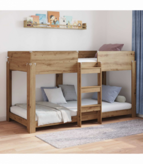 vidaXL Bunk Bed for Kids Artisan Oak 100 x 200 cm Engineered Wood