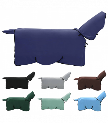 vidaXL Horse Blanket Navy Blue Polyester