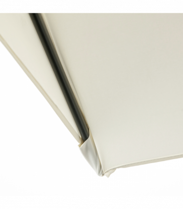 Garden Balcony Half Round Umbrella Metal Parasol Beige 230L x 130W x 245H cm