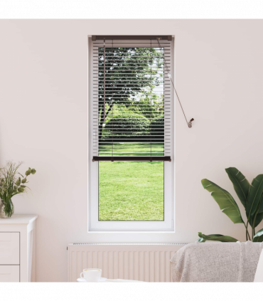 vidaXL Venetian Blind Manual Dark Brown with Pattern 150 x 60 cm PVC
