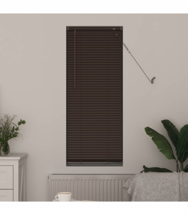 vidaXL Venetian Blind Manual Dark Brown with Pattern 150 x 60 cm PVC