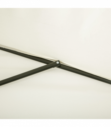 Garden Balcony Half Round Umbrella Metal Parasol Beige 230L x 130W x 245H cm