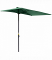 Metal Green 230L x 130W x 245H cm Garden Half Round Umbrella UV Resistant