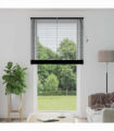 vidaXL Venetian Blind Manual Adjustable Black 213 x 110 cm PVC