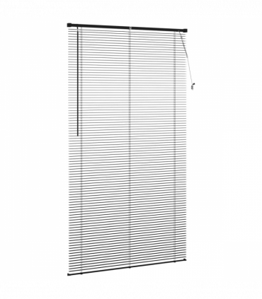 vidaXL Venetian Blind Manual Adjustable Black 213 x 110 cm PVC