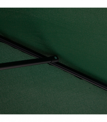 Metal Green 230L x 130W x 245H cm Garden Half Round Umbrella UV Resistant