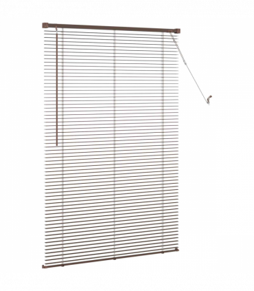 vidaXL Venetian Blind Manual Dark Brown with Pattern 150 x 90 cm PVC