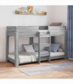 vidaXL Bunk Bed for Kids Grey Sonoma 80 x 190 cm Engineered Wood