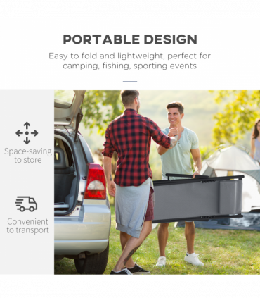 Texteline Dark Grey 96.35cm x 58cm x 91.5cm Set of 2 Folding Sun Lounger Relax