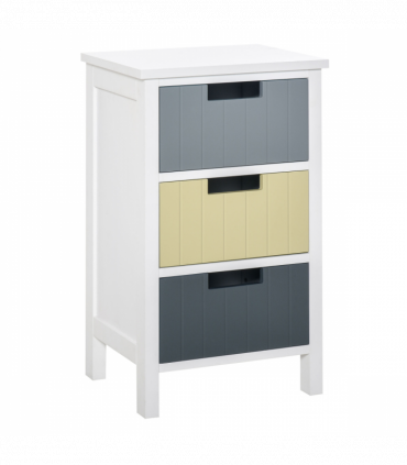 3 Drawer Colourful Storage Cabinet Tower Dresser Chest Organiser Home