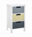 3 Drawer Colourful Storage Cabinet Tower Dresser Chest Organiser Home
