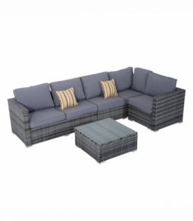 Rattan Set, 4 PC-Grey
