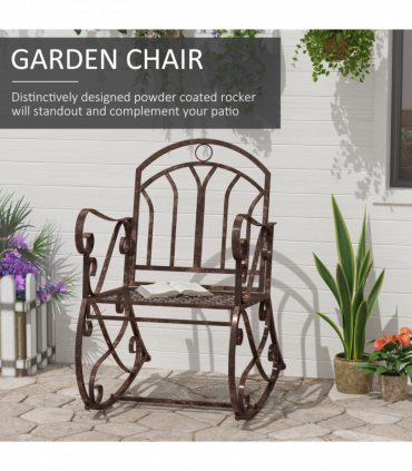 Iron Rocking Chair-Bronze