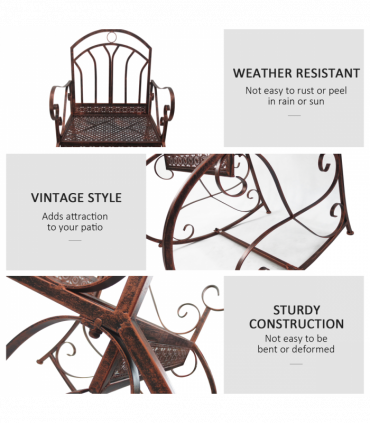 Iron Rocking Chair-Bronze
