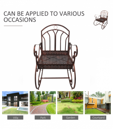 Iron Rocking Chair-Bronze
