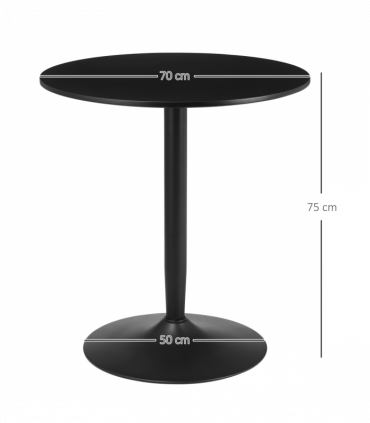 HOMCOM Round Dining Table with Steel Base, Non-slip Pad for Living Room