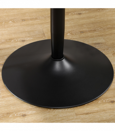HOMCOM Round Dining Table with Steel Base, Non-slip Pad for Living Room