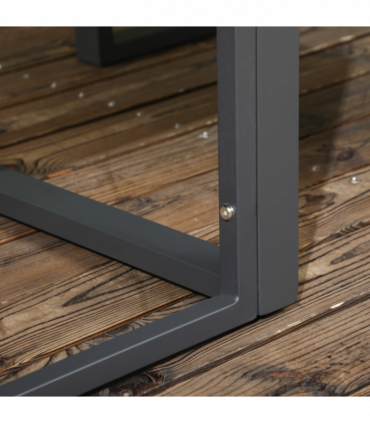 Outsunny 4 Pieces Garden Sectional Sofa Table Furniture Set Aluminium w/ Cushion