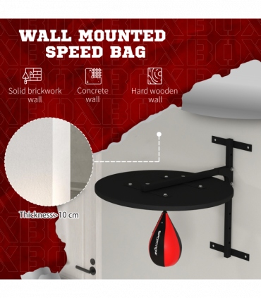 SPORTNOW Adjustable Speed Bag Platform, Wall Mount Punching Bag Training Kit