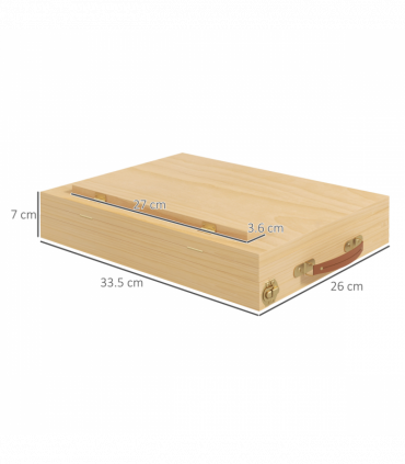 Vinsetto Wooden Table Easel Box with Storage Portable Folding Artist Easel