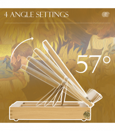 Vinsetto Wooden Table Easel Box with Storage Portable Folding Artist Easel