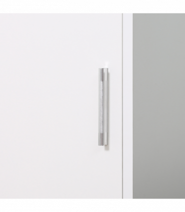 kleankin Tall Mirrored Bathroom Cabinet Tallboy Unit w/Adjustable Shelf White