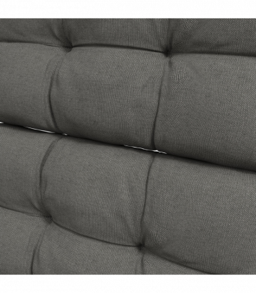 Outsunny 2pc Outdoor Seat Cushion with Backrest, Ties, for Garden, Grey