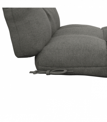 Outsunny 2pc Outdoor Seat Cushion with Backrest, Ties, for Garden, Grey