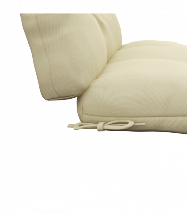 Outsunny 2pc Outdoor Seat Cushion with Backrest, Ties, for Garden, Beige