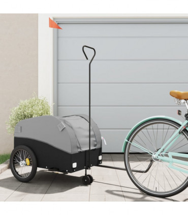 vidaXL Bike Trailer Black and Grey 45 kg Iron